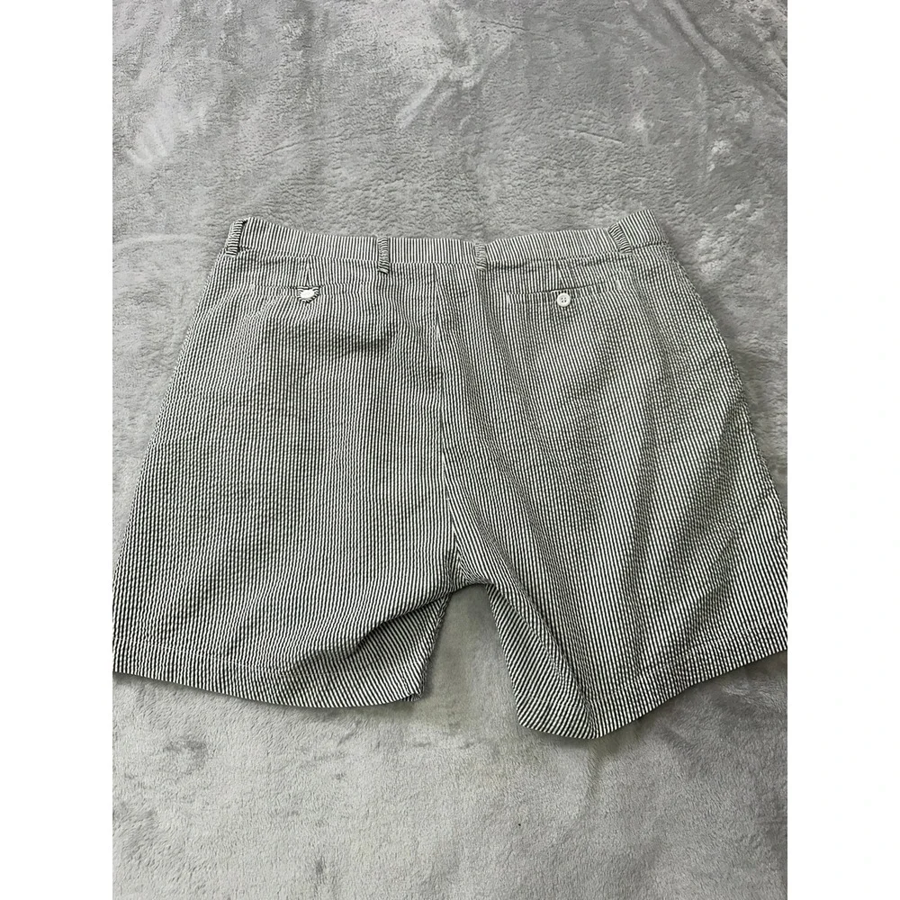 Taparoos Seersucker Shorts Mens 40 Black White Striped Made in USA Preppy Summer